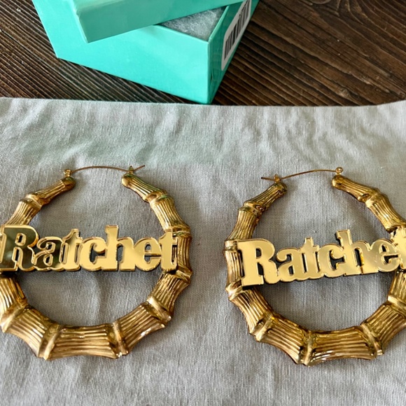 Melody Ehsani Bamboo "Ratchet" Hoop Earrings - Picture 5 of 7